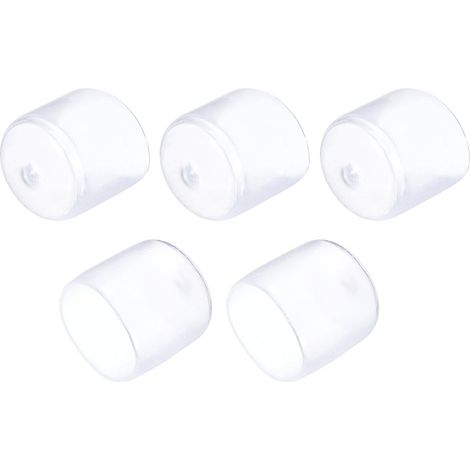 5Pcs Embouts en Caoutchouc de 25mm (1") pour Tube Rond en PVC, Couvercle de Boulon, Protecteurs de Filetage de Vis Transparents (1/5)