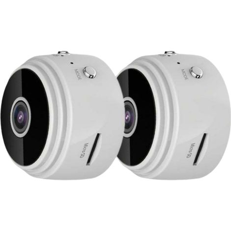Lot de 2 mini caméras HD 1080p sans fil cachées WiFi - Caméra de surveillance discrète pour la maison, l'intérieur et l'extérieur, idéale pour la voiture. (1/5)