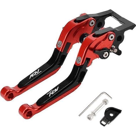 Applicable aux modèles HONDA Honda ADV150/160 : levier de frein modifié au guidon, klaxon réglable avec frein à main (rouge, noir, rouge). (1/5)