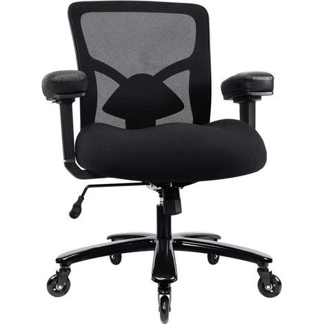 Sedia da Ufficio Grande Formato 226 kg Ergonomica in Rete, Supporto Lombare Regolabile, Braccioli 4D, Base in Metallo (1/2)