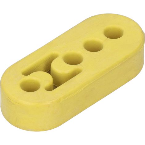 12-mm-Auspuffrohrhalterung, 4 Löcher, verstellbarer Polyurethan-Silentblock, universeller gelber Stoßdämpfer (1/5)