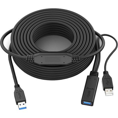 Câble extension USB 3.0 actif mâle/femelle avec amplificateur signal 49.2 pieds/15 mètres (1/5)