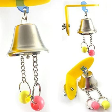 Jouet pour oiseaux FashionPet, perroquet, petit animal, cage à suspendre, clochette sonore, perles à mâcher, jouet idéal pour les animaux de compagnie