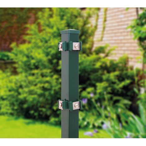 Eckpfosten für Stab- u. Doppelstabmatte grün (RAL 6005) / 125 cm (1/4)