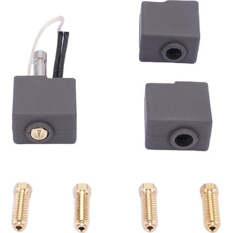 Kit Hotend pour imprimante 3D, buse en laiton de 0.4mm, impression rapide avec buses de 0.2, 0.4, 0.6, 0.8mm, manchons en Silicone (1/5)