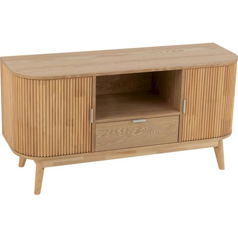 Meuble tv arrondi en bois naturel - naturel (1/5)