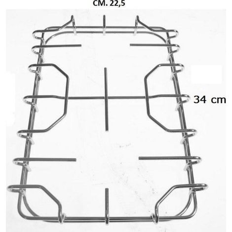 STAR GRIGLIA PER CUCINA A GAS COLORE INOX 2 FUOCHI CM 34 X 22,5  F 5514 (1/4)