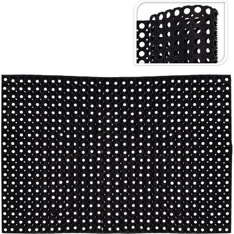 Gummi-Türmatte 120x80x1,2cm Schwarz Fußmatte Fußabtreter Türvorleger Fussmatte (1/5)