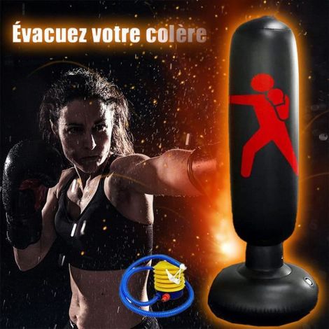 Sac de Frappe Gonflable - Base Stable avec Sable ou Eau - Pour Entraînement Boxe Kick-Boxing Karaté - Adultes et Enfants - 1 Pièce (1/3)