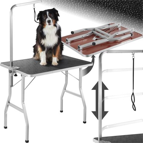 Table de toilettage avec potence - noir/gris (1/5)
