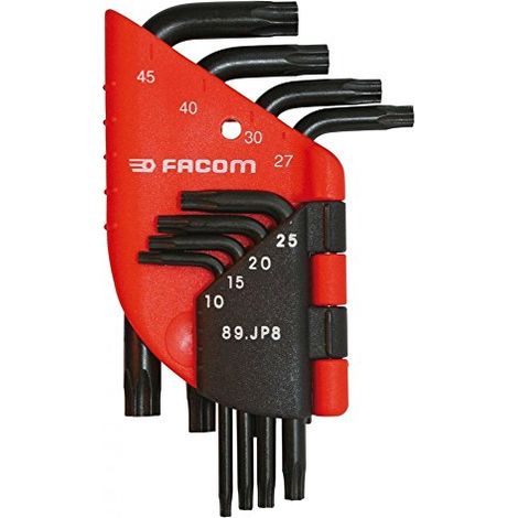 Facom 89.JP6 Stiftschluessel Torx, im Halter, 6-tlg