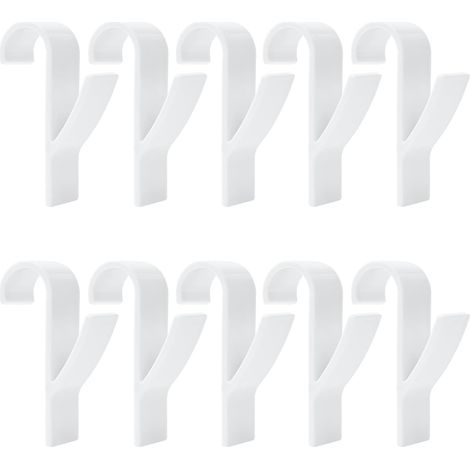 BRAVIX Crochet Radiateur Seche Serviette, 10 Pièces Porte Serviette Radiateur, Crochet Pour Radiateurs Plastique Blanc, Crochet De Radiateur Pour Porte Serviettes Chauffant Salle De Bain Et Cuisine