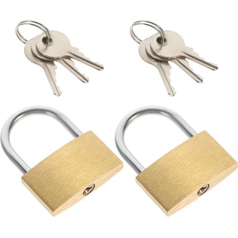en cuivre massif 40 mm lot de 2 avec clé pour casiers sacs à