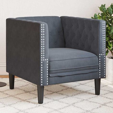 Sofa Dunkelgrau 74,5 x 71 x 70,5 cm Samt