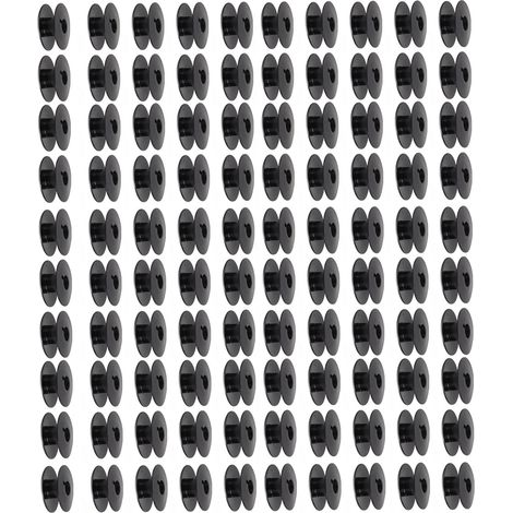 100 bobines de fil métallique pour machine à coudre plane, crochet de navette 3-en-1 avec trou. (1/5)