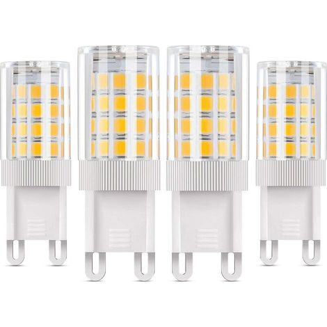G9 LED Light Bulb, 5W Equivalent to 50W Halogen Lamps, 4 PCS Warm White 3000K LED Lamps, 360° Beam Angle, AC85-220V, 360LM, Not Dimmable (1/5)