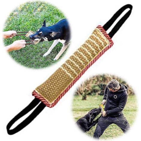 Coussin à mâcher pour chien, jouet à mâcher en jute, jouet à tirer à la corde pour chien, ensemble de bâtonnets à mâcher résistants, équipement de jeu interactif - a3 (1/5)