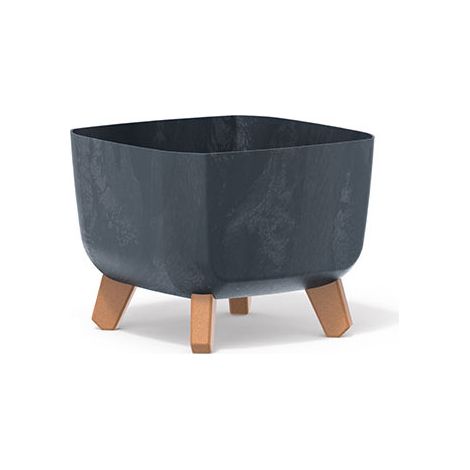Pot de fleurs carré sur pieds GRACIA DGQL240E Anthracite (1/2)