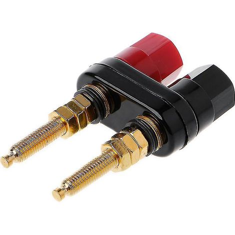 Connecteur banane plaqué or pour amplificateur de haut-parleur, borne de liaison étendue (1/4)