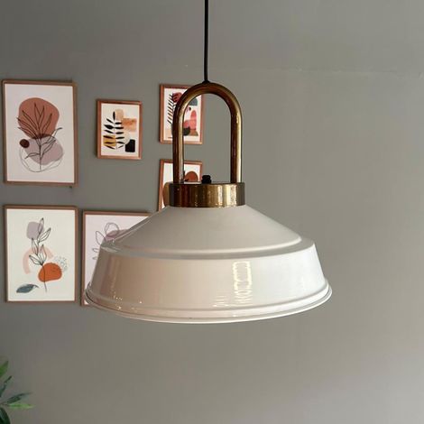 bamyum Asletl-35 Suspension Luminaire Rétro en Metal de 35 cm, Lustre de Salon Vintage, Éclairage de Plafond pour Chambre, Cuisine, Lampe Suspendue (1/5)