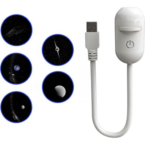 Lampe Projecteur 2 en 1 – Veilleuse + Ciel Étoilé USB – Kit 5 Pièces Haut de Gamme (1/5)