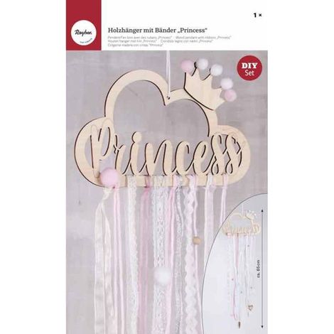 Kit DIY suspension murale - RAYHER - Princesse - Rose, beige et gris - Asymétrique - Intérieur (1/3)