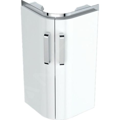 Geberit Selnova Compact - Meuble pour lavabo, 425x330x604 mm, 2 portes, blanc brillant / blanc mat 501.484.00.1 (1/2)