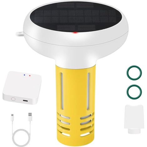 Intelligenter Wasserqualitätstester, Salzgehaltstester für Schwimmbäder, ORP-Monitor, Solarenergie, 7-in-1-pH- und Temperaturverfolgung, IP67 wasserdicht für Gateway-Anwendungen