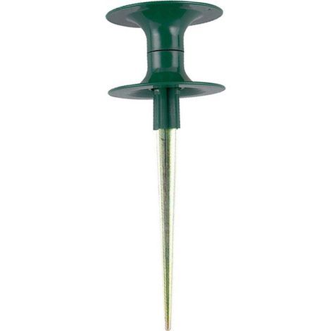 Schlauchführungsstab, stabiler Metallstab, dunkelgrün, zum Einschrauben, zum Schutz von Pflanzen und Blumen (1/5)
