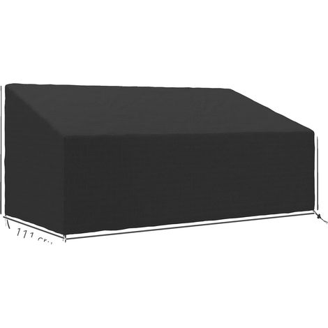 Funda impermeable para muebles de jardín, fabricada en tejido Oxford resistente, color negro. (1/5)