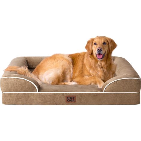 Panier Chien Grande Taille, Orthopédique et Lavable, 112x81x16.5cm (1/5)