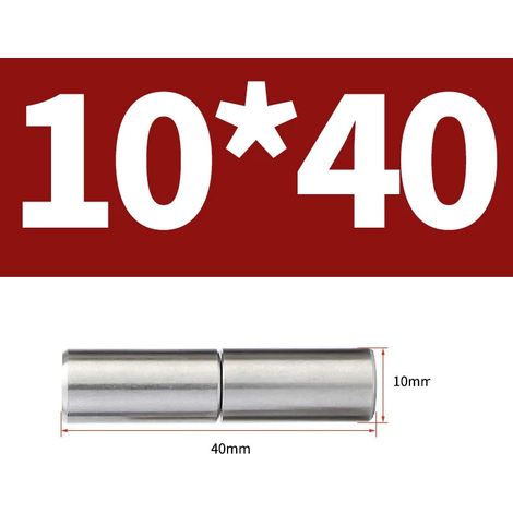 (10 x 40 mm - Lot de 2) Charnière de porte ronde à souder en acier inoxydable 304 A2, robuste, pour porte de placard ou industrielle. (1/5)