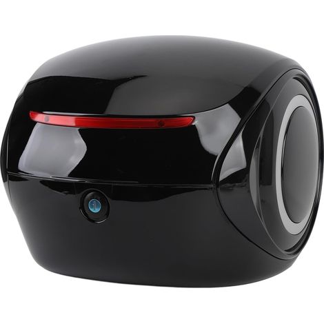 Coffre de L en ABS résistant à l'eau et à la poussière avec doublure amovible et lavable pour scooter électrique (noir) (1/5)