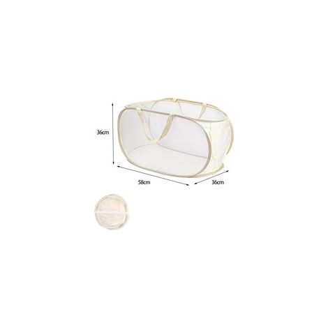 Panier à Linge Pliable Pop Up Corbeille à Linge en Maille Paniers à Linge en Maille Pliable et Portable pour Chambre à Coucher (1/4)