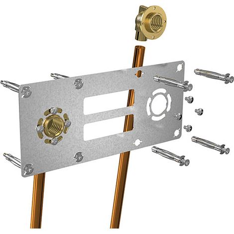 Banyo – Raccord à souder femelle 15x21 Ø14 – Entraxe 150 mm – Fixation pour cloison plaque de plâtre – Usage professionnel