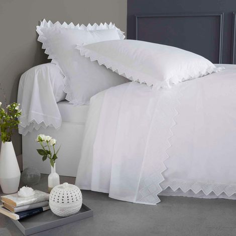 Housse de Couette brodée en Coton, 260 x 240 cm, Opéra, Made in France (1/2)