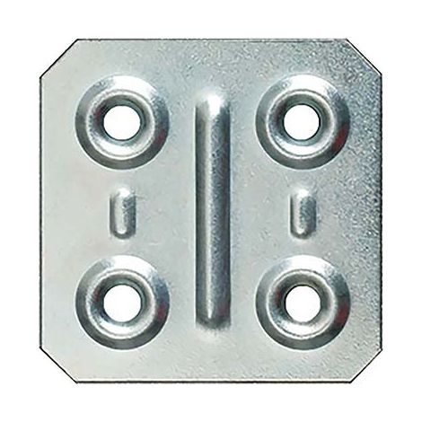GIUNZIONE 4 FORI DRITTA 8/57 - ZINCATA S.MM 1,0 CF=PZ 200 CM 4,0X4,0- 1 confezioni