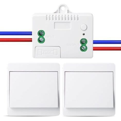 Lot Interrupteur Sans Fil, Interrupteur D'Éclairage Auto-Générant Sans Fil, 220v Pile Radio Interrupteurs, Interrupteurs Mural Auto Alimenté A Distance Eclairage Domestique, Étanche Et Sûr (1/5)