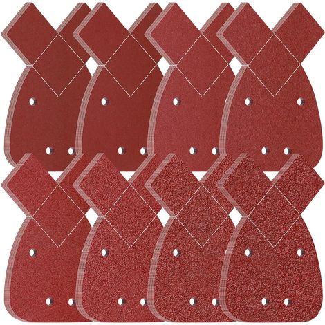Schleifpapier Dreieck Mouse 168x93mm 40 80 180 400 4 Löcher-80pcs (1/5)