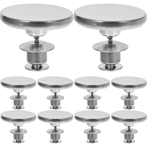 Lot de 10 attaches de rideaux, boutons et sangles pour la décoration de rideaux.-2X2X1.6CM-Silver