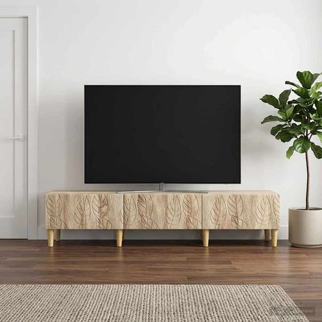 Meuble TV vintage avec 3 tiroirs en bois d’ingénierie chêne sonoma 147 x 34,5 x 30 cm - PANGIVO (1/5)