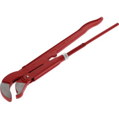Clé serre-tubes coudée à 45°, Largeur 103 mm/3 pouce, suédoise, mâchoires en S, résistante, denture inversée, R27140030 (1/5)