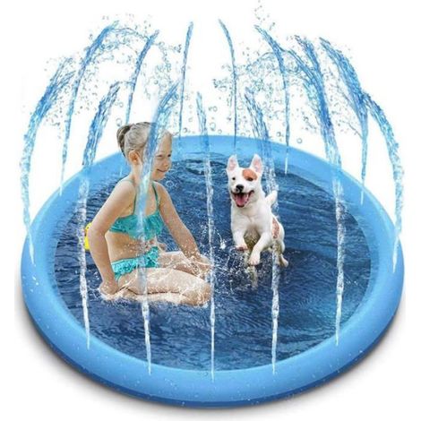 1 Piscine pour Chien, Pliable, Tapis de Jeu, Pataugeoire, Extérieur Jardin (1/5)