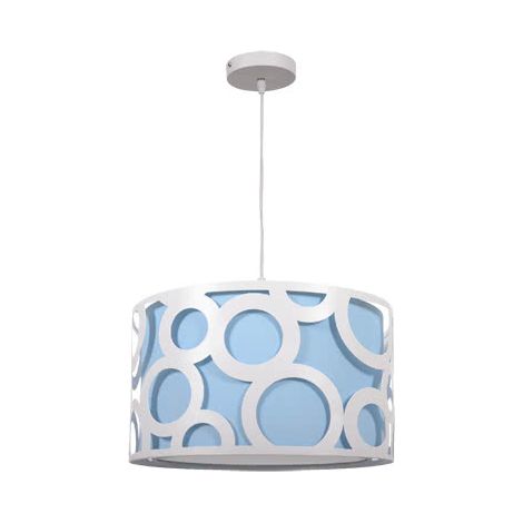 Colgante orlando azul/blanco 1xe27 reg x30x30 cm (1/2)