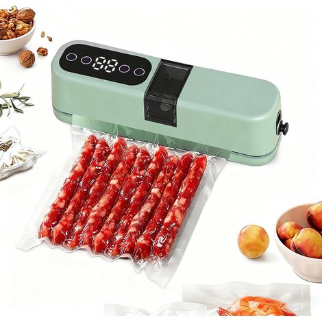 Mini Machine d'emballage sous Vide Automatique sans pour Usage Domestique, Scelleur D'Aliments sous Vide Automatique Vert (1/5)