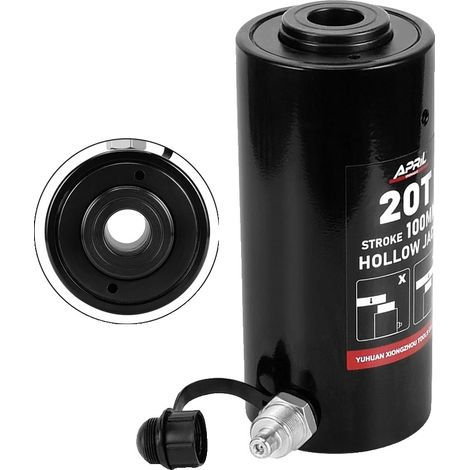Cric hydraulique, capacité de 20 tonnes, hauteur de levage de 100 mm, construction en acier, applications polyvalentes, performance robuste (1/5)