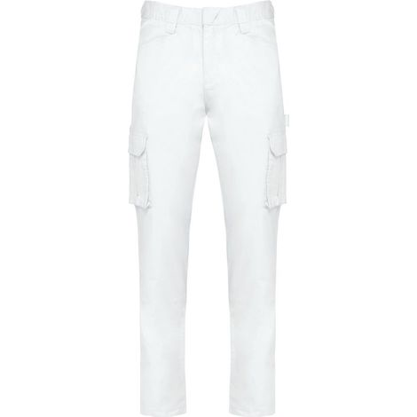 Pantalon multipoches écoresponsable WK. Designed To Work Blanc XL (1/3)