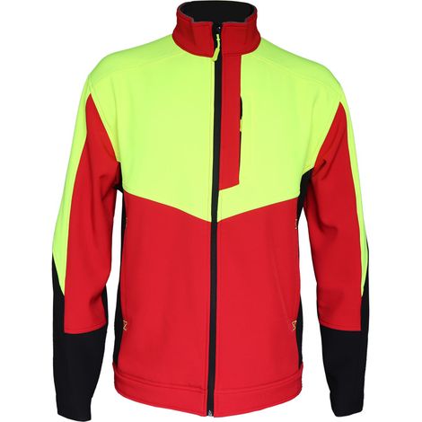 Veste softshell rouge ODON résistante et chaude pour travail extérieur (1/2)