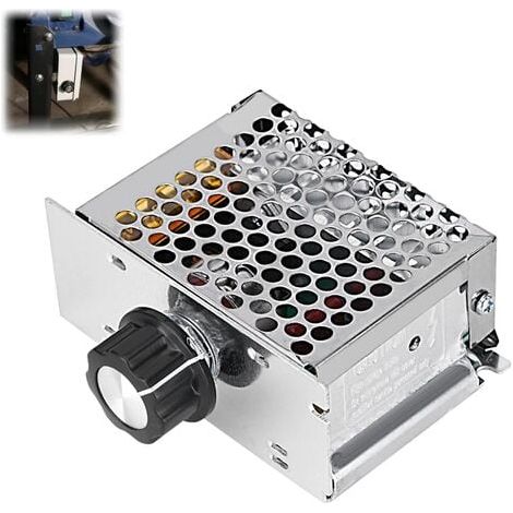 Régulateur de Tension AC 4000 W Régulateur de Vitesse pour Moteur électrique variateur 220 V, régulateur Vitesse Moteur 220 V pour Moteur à brosses (1/5)