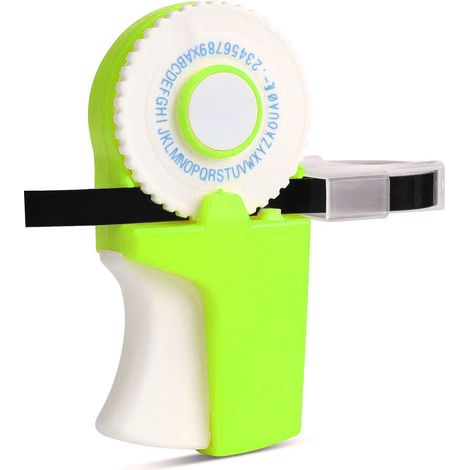 Étiqueteuse manuelle 3D à gaufrage, mini machine à écrire DIY avec 7 rouleaux d'étiquettes (9 mm x 300 cm), étiqueteuse portable idéale pour l'organisation, les loisirs créatifs, la maison, la cuisine (1/5)